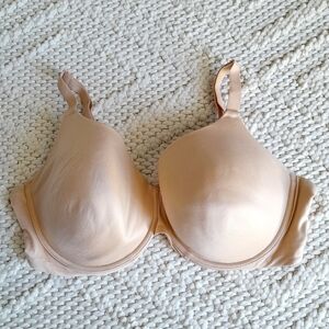 Auden Plus Size Superstar Lightly Lined Underwire T-Shirt Bra Beige Sz: 44DD